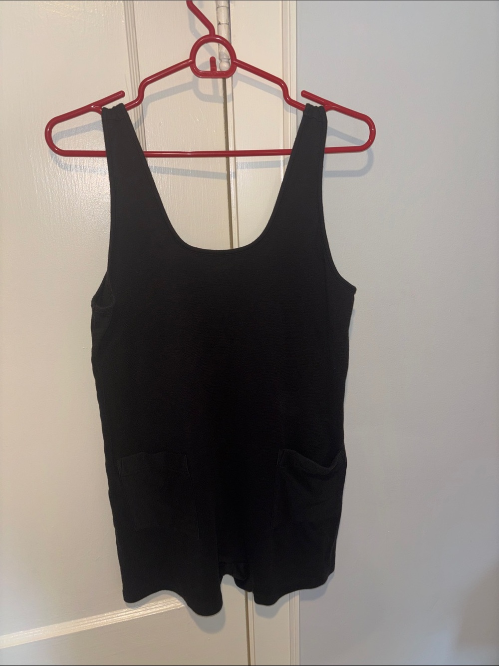Lunya Black Cooldown Shorts Romper